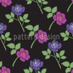 Lanzar rosas Estampado Vectorial Sin Costura