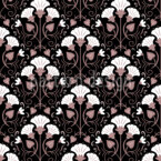 Damasco floral Art Deco Estampado Vectorial Sin Costura