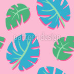 Hojas tropicales flotantes Estampado Vectorial Sin Costura