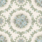 Coronas florales sutiles Estampado Vectorial Sin Costura