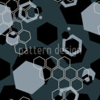 Hexagrid abstracta Estampado Vectorial Sin Costura