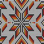 Geometrische aztekische Perlen Nahtloses Vektormuster