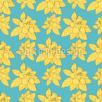 Flor de gardenia delicada Estampado Vectorial Sin Costura