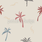 Palmera de playa Estampado Vectorial Sin Costura