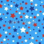 Estrellas estadounidenses Estampado Vectorial Sin Costura