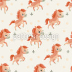 Pequeño poni Estampado Vectorial Sin Costura
