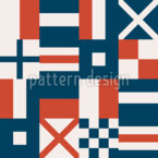 Alfabeto de banderas Estampado Vectorial Sin Costura