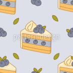 Delicia de crema de arándanos Estampado Vectorial Sin Costura