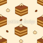 Cuadrados de pastel de moca Estampado Vectorial Sin Costura