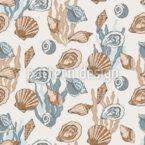 El mundo de las conchas Estampado Vectorial Sin Costura