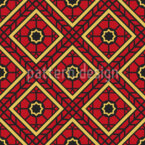 Azulejos árabes de lujo Estampado Vectorial Sin Costura