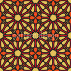 Mystérieuses fleurs orientales Motif Vectoriel Sans Couture