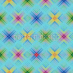 Geometría punteada vibrante Estampado Vectorial Sin Costura