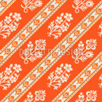 Diagonal Persian Flowers Seamless Vector Pattern Design
