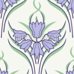 Tulipanes kurdos Estampado Vectorial Sin Costura