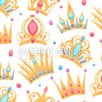 Coronas de oro Estampado Vectorial Sin Costura