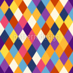 Lebendiges geometrisches Harlekin-Mosaik Nahtloses Vektormuster