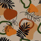 Colorida lluvia de hojas Estampado Vectorial Sin Costura