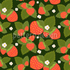 Aardbei in de zomer Naadloos vectorpatroon ontwerp