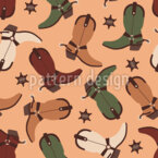 Botas de cowboy vintage Design de padrão vetorial sem costura