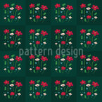 Damier fleuri Motif Vectoriel Sans Couture