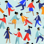 Gente urbana colorida Estampado Vectorial Sin Costura