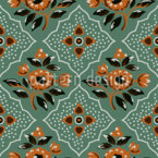 Old Floral Tile Seamless Vector Pattern Design