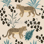 Léopard de la jungle exotique Motif Vectoriel Sans Couture