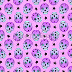 Crânes avec visages Motif Vectoriel Sans Couture