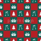 Checker pour les fêtes de Noël Motif Vectoriel Sans Couture