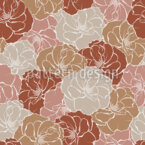 Fleurs de rose élégantes Motif Vectoriel Sans Couture