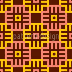 Encantadora cuadrícula geométrica Estampado Vectorial Sin Costura