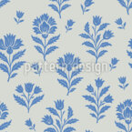 Symmetrische Boho-Blumen Nahtloses Vektormuster