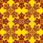 Elegancia otoñal estilizada Estampado Vectorial Sin Costura