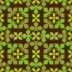 Hojas armoniosas Estampado Vectorial Sin Costura