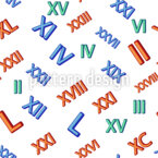 Chiffres romains Motif Vectoriel Sans Couture