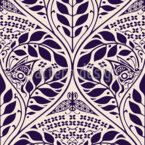 Ombellifère et papillons Motif Vectoriel Sans Couture