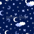 Rêves célestes Motif Vectoriel Sans Couture