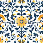 Elegante florale Renaissance Nahtloses Vektormuster