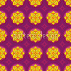 Flor de Oriente Estampado Vectorial Sin Costura