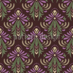 Flores otoñales victorianas Estampado Vectorial Sin Costura