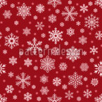 Variedade de flocos de neve Design de padrão vetorial sem costura